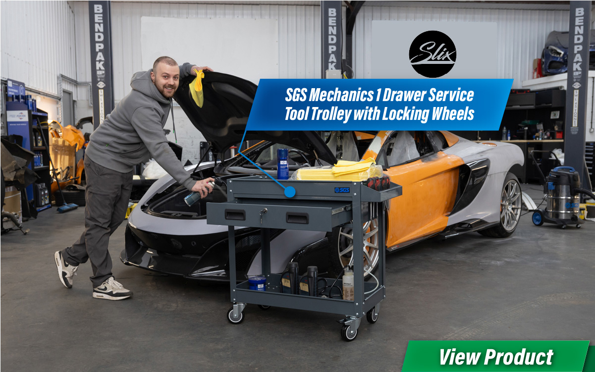 SGS 30in Service Garage Trolley Cart | 1 Drawer | Grey