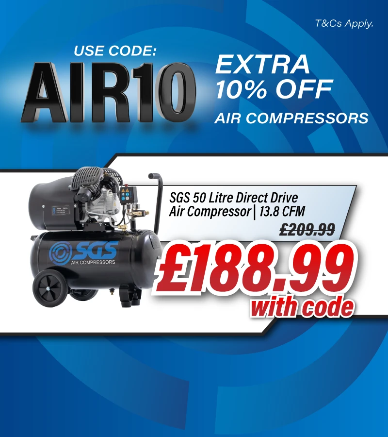 Extra 10% Off Air Compressors | SGS Engineering