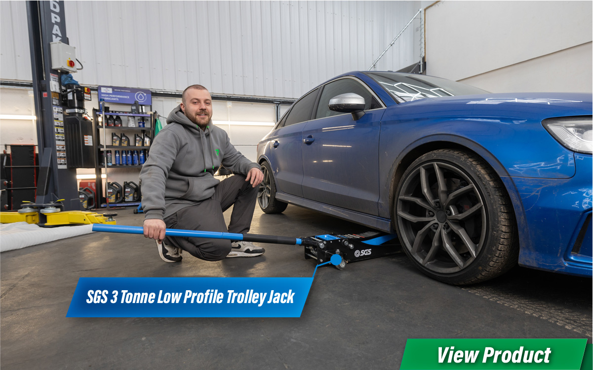 SGS 3 Tonne Low Profile Trolley Jack | 2x 3 Tonne Axle Stands