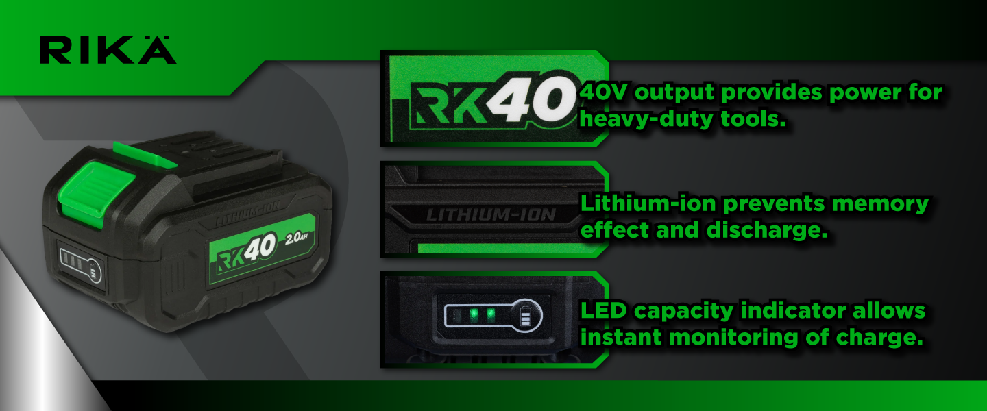 Rikä RK40 40V 2.0Ah Battery