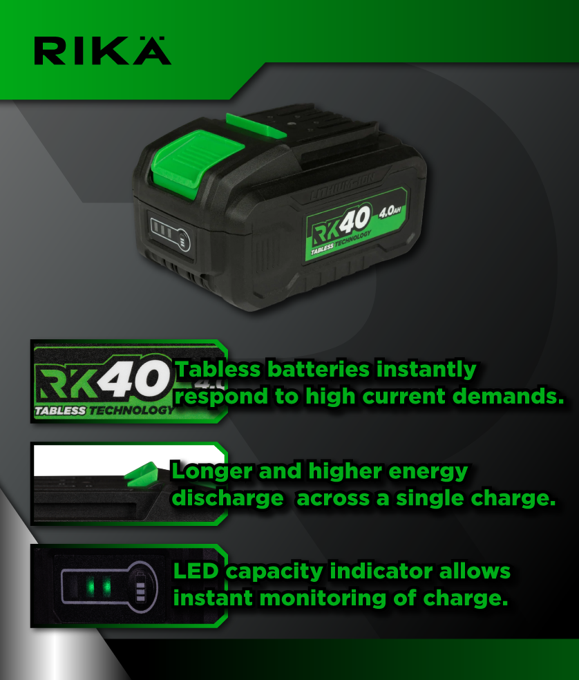 Rikä RK40 40V Tabless 4.0Ah Battery