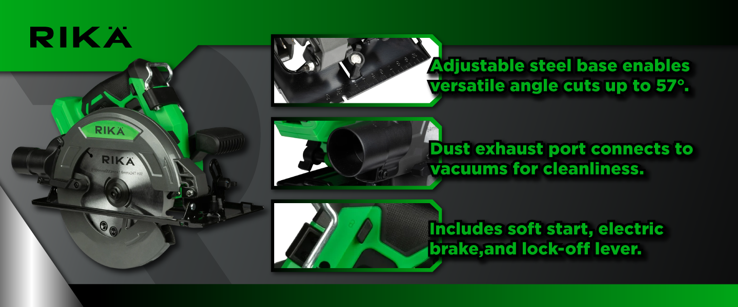 Rikä RK40 40V 185mm Cordless Circular Saw | Brushless Motor | Body Only