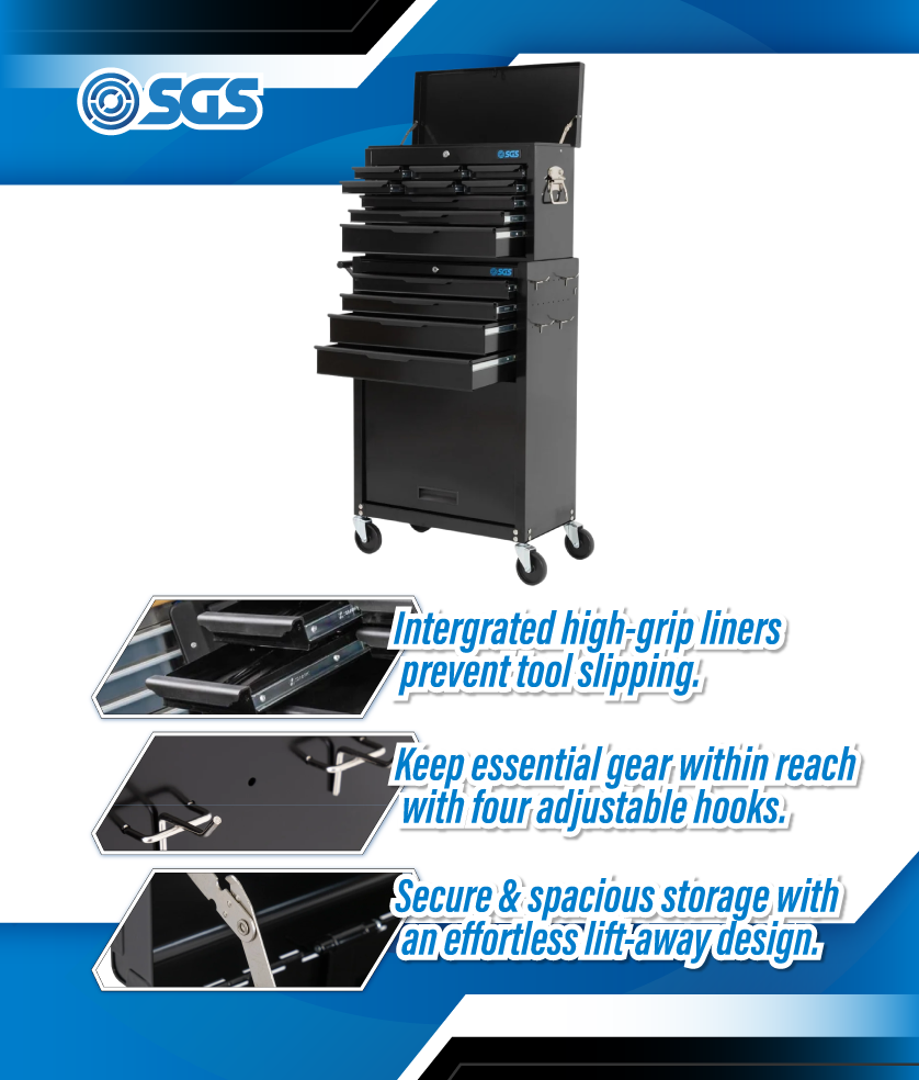 SGS Mechanics 13 Drawer Tool Box Chest & Roller Cabinet