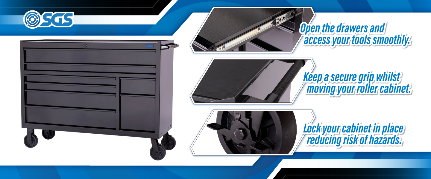 SGS 56in Roller Cabinet (56B Series) - Black