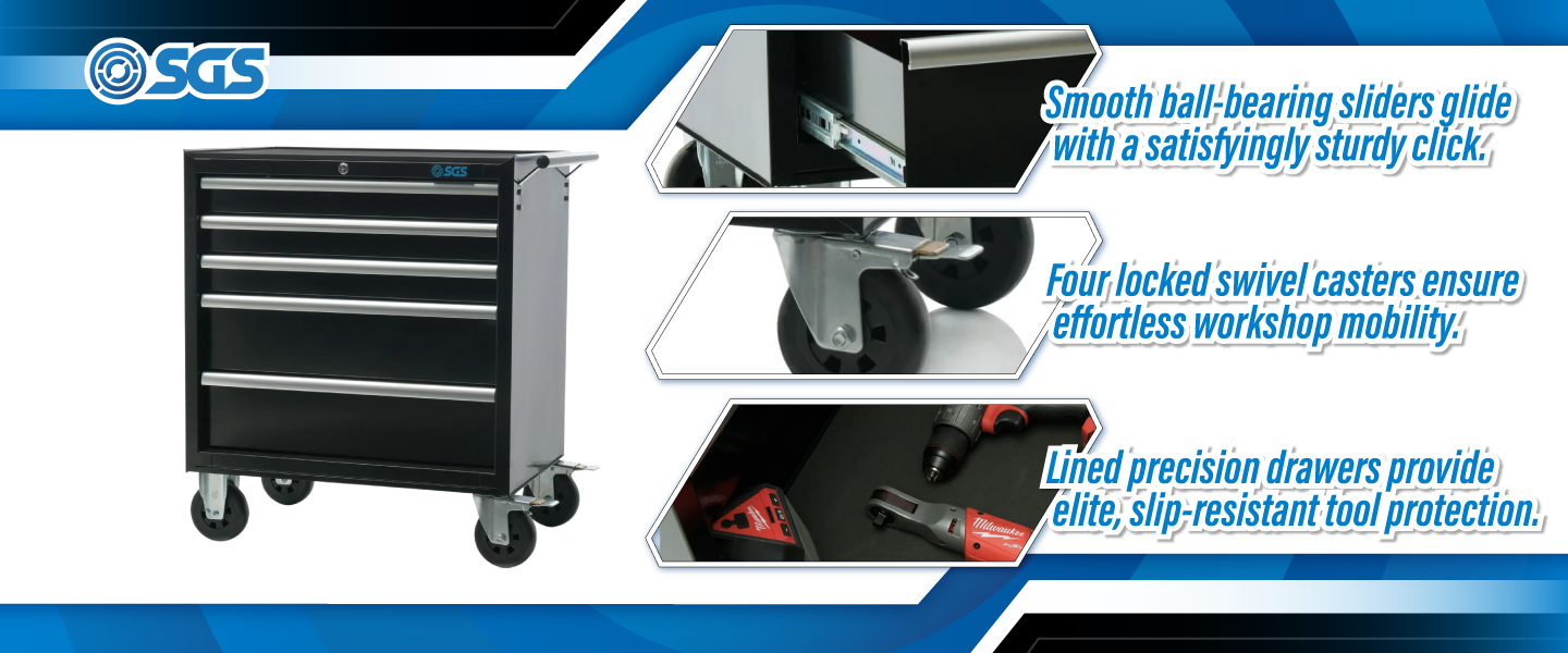 SGS 26in Roller 5 Drawer Tool Cabinet