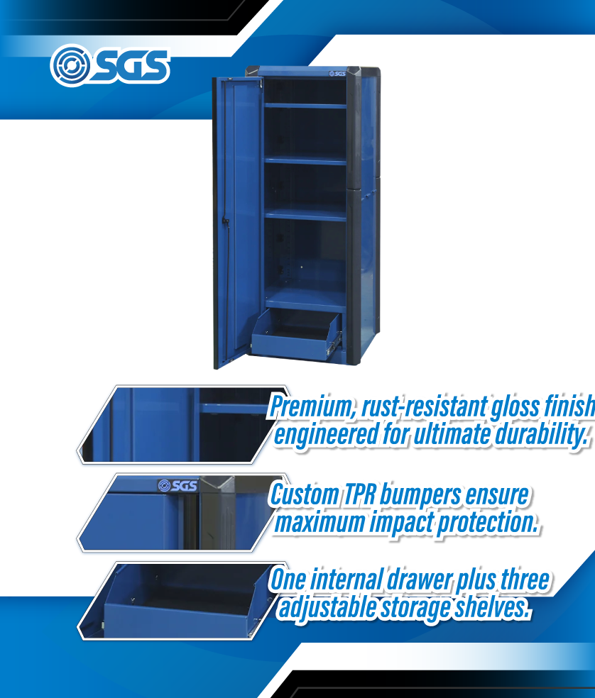SGS 22in Side Locker Cabinet | Blue