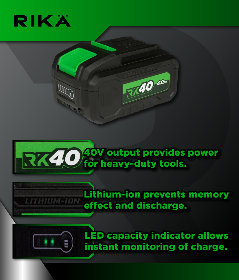 Rikä RK40 40V 4.0Ah Battery