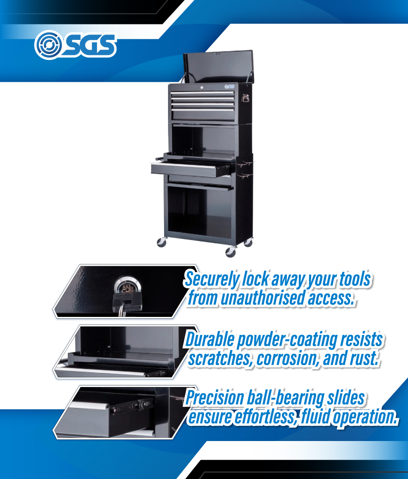 SGS Mechanics 6 Drawer Tool Box Chest & Roller Cabinet