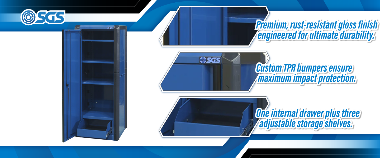 SGS 22in Side Locker Cabinet | Blue