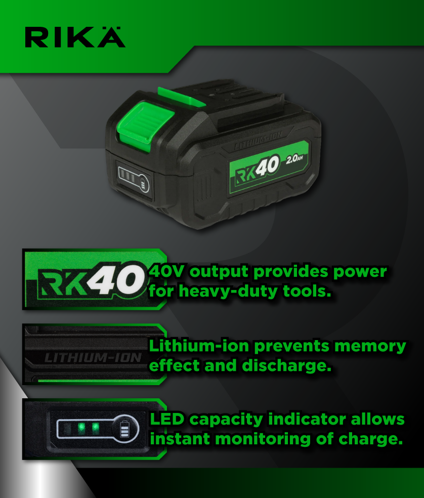 Rikä RK40 40V 2.0Ah Battery
