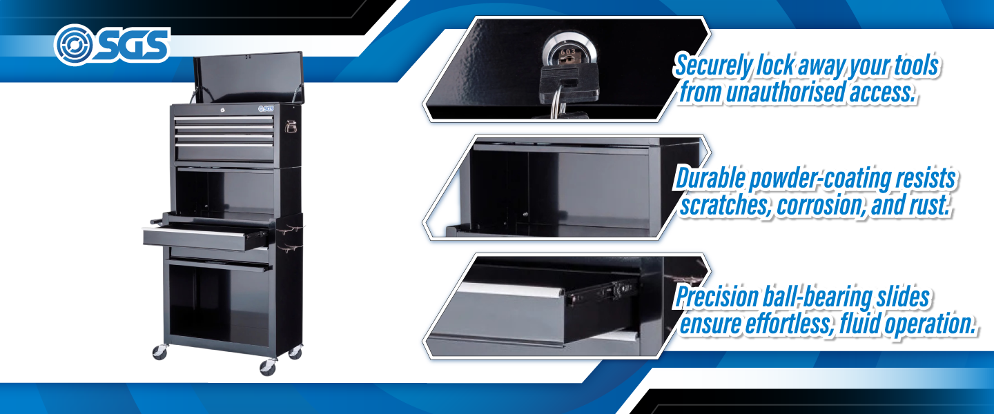 SGS Mechanics 6 Drawer Tool Box Chest & Roller Cabinet