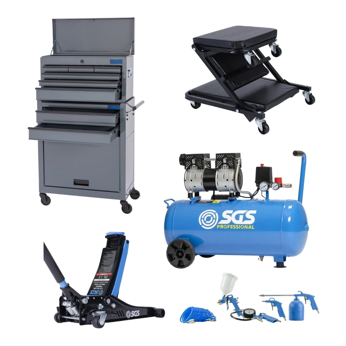 SGS 'Slix' 5 Piece Garage Starter Kit - Grey