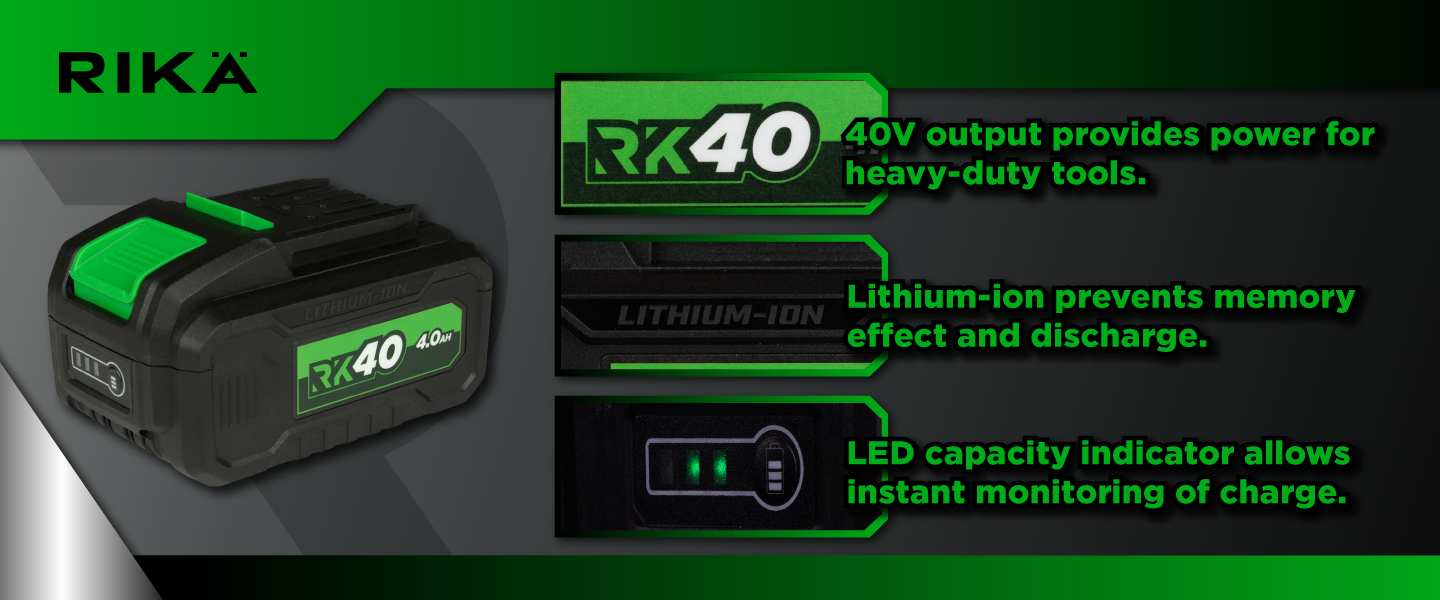 Rikä RK40 40V 4.0Ah Battery