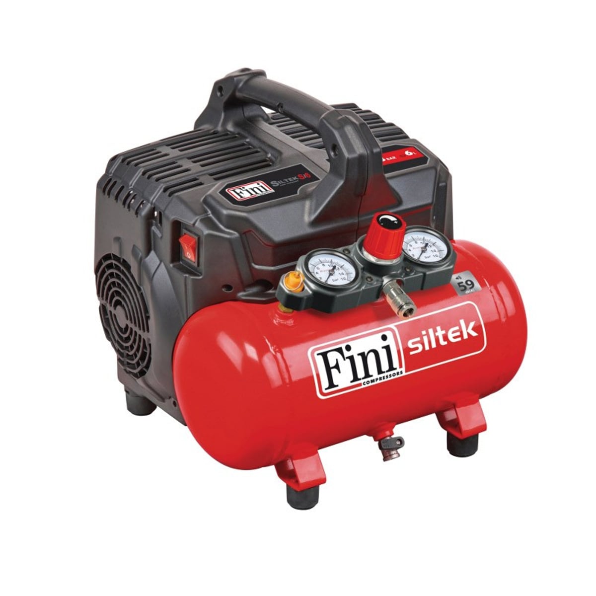 Fini Siltek 6 Litre Super Silent Air Compressor | 3.7 CFM | 116 PSI