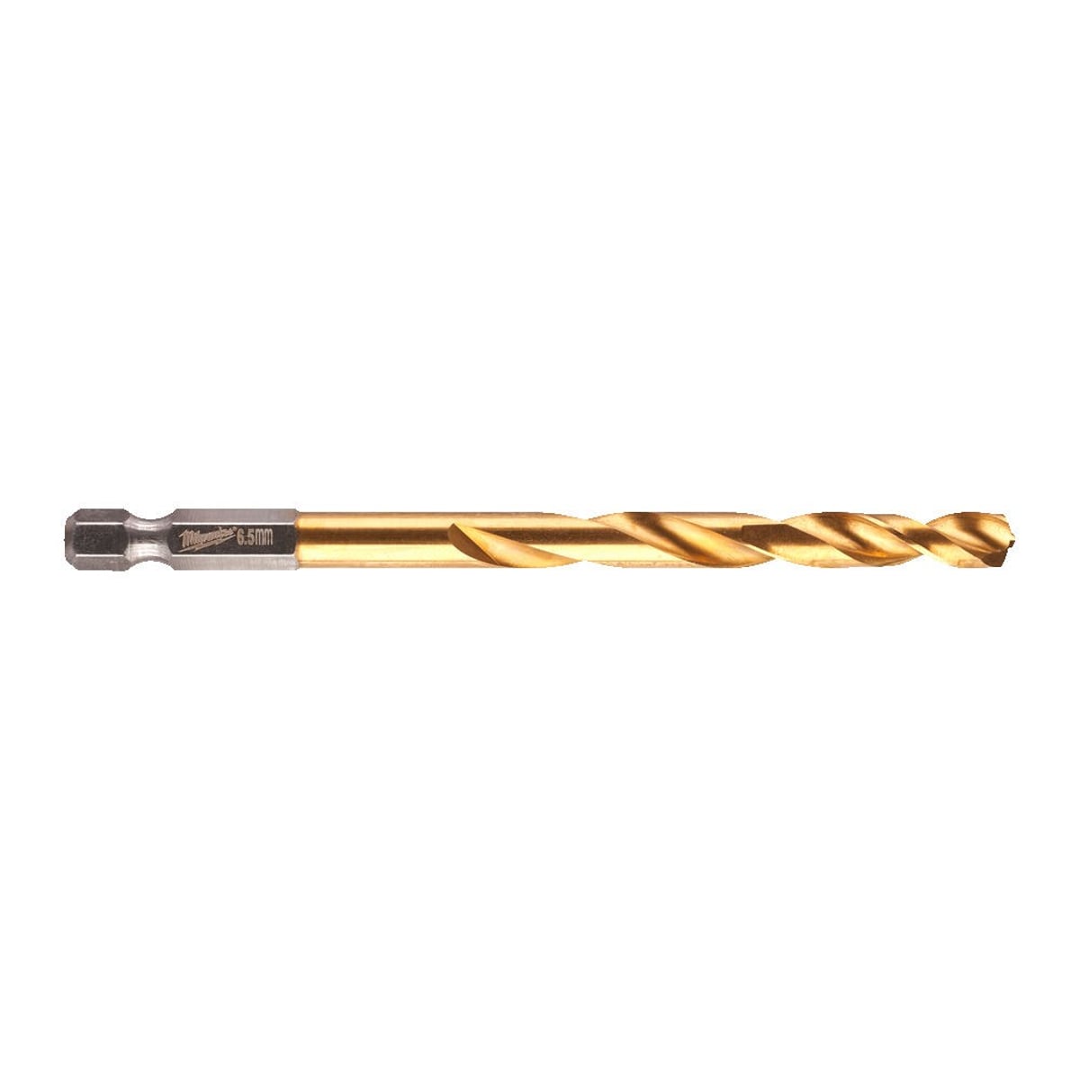 Milwaukee 48894715 Red Hex Shockwave HSS-Tin Metal Drill Bit - 6.5mm