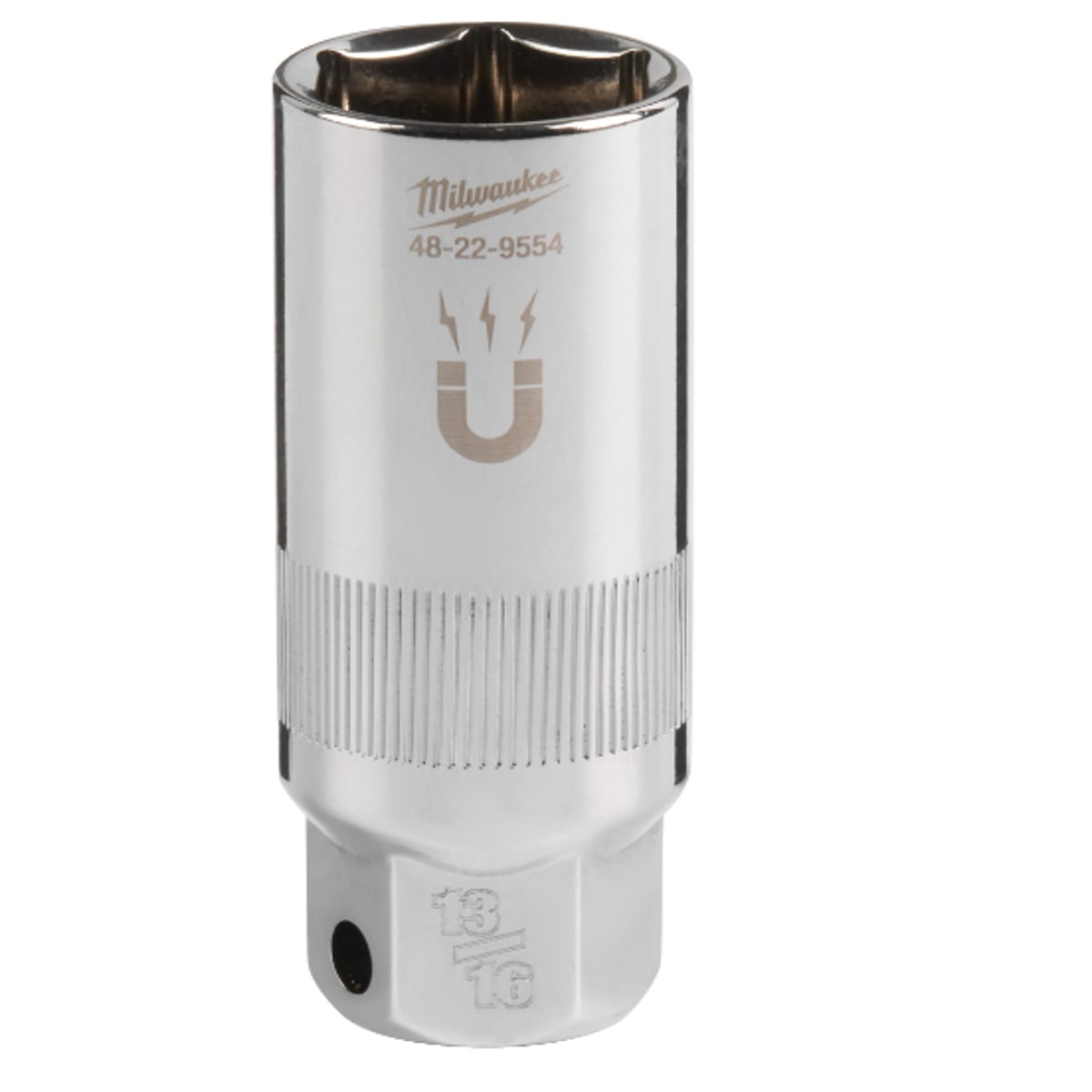 Milwaukee 3/8in Drive 20.8mm Magnetic Spark Plug Socket