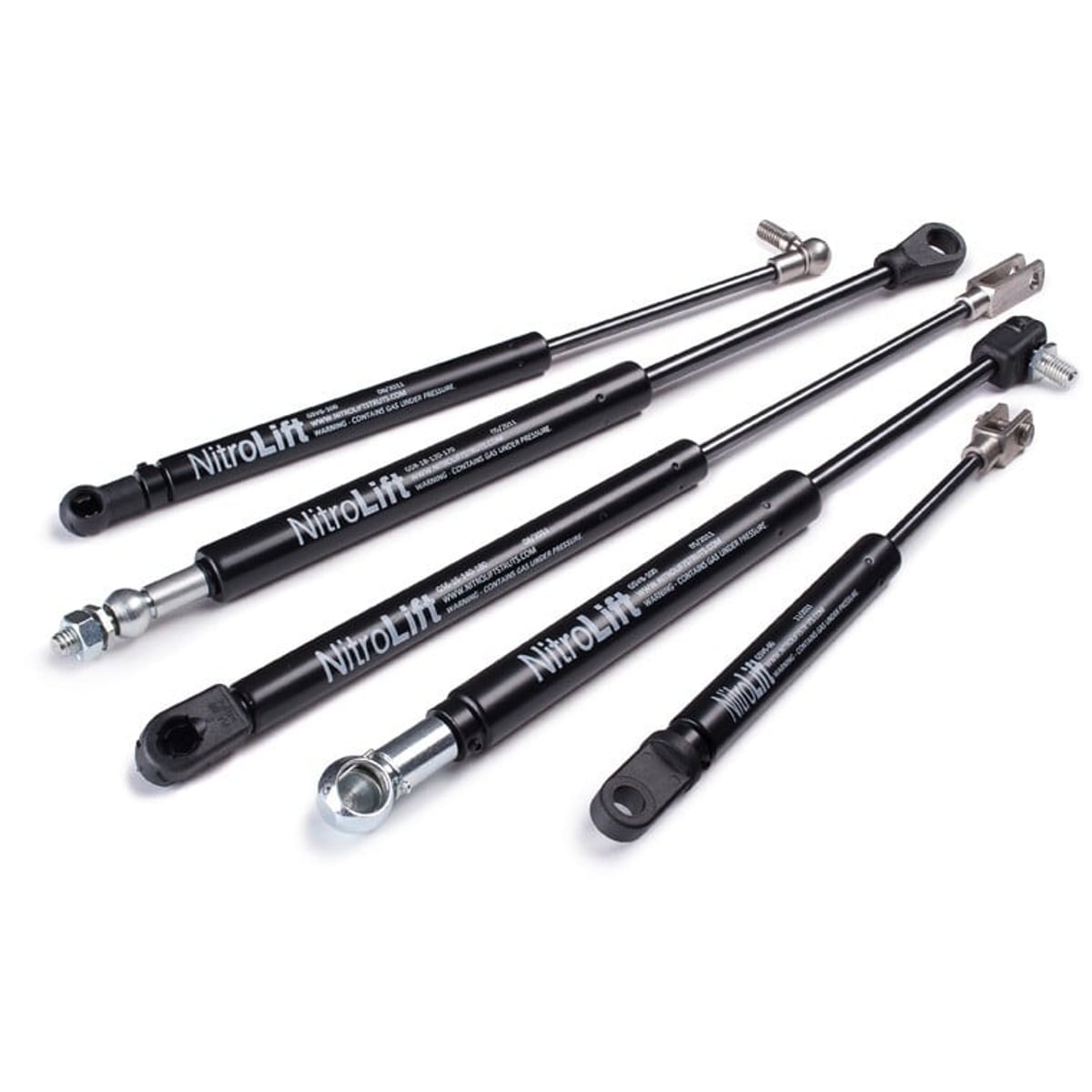 2-Pack 10" 120# Nitro Gas Spring Prop Strut – Lift Support Damper, 10mm Ball Stud (NP1000-120-N)