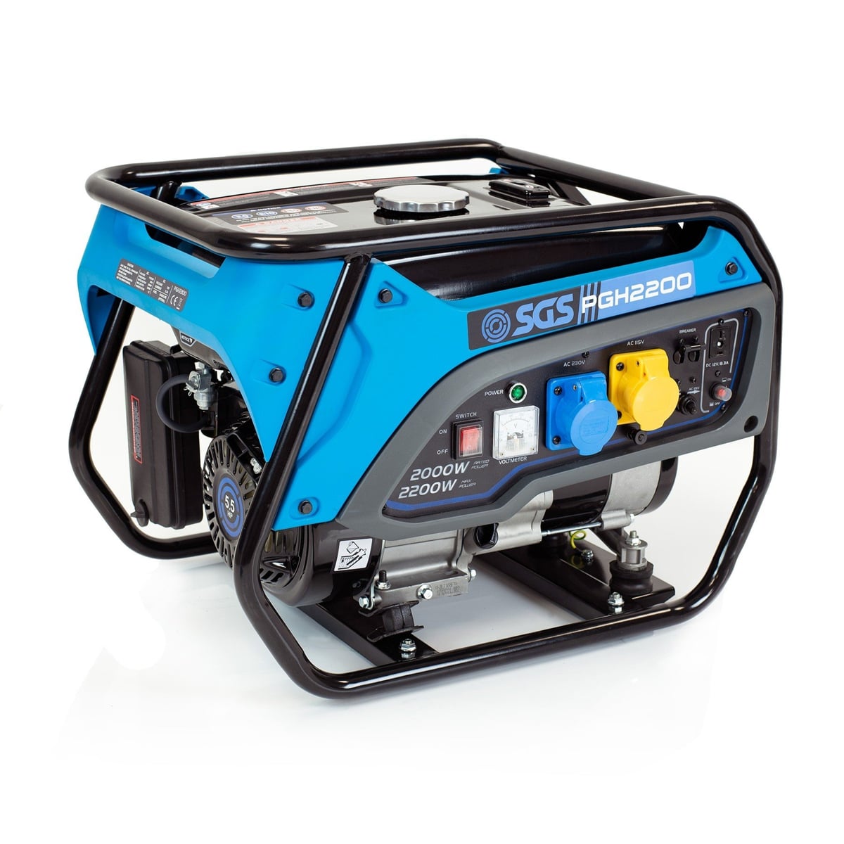 SGS 2000W 2.8 kVA Heavy Duty Portable Petrol Generator 4-Stroke 5.5 HP
