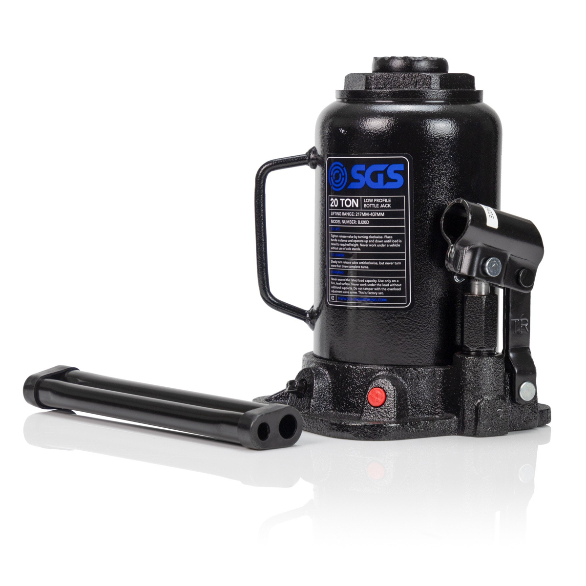 SGS 20 Tonne Low Profile Bottle Jack with 130mm Stroke