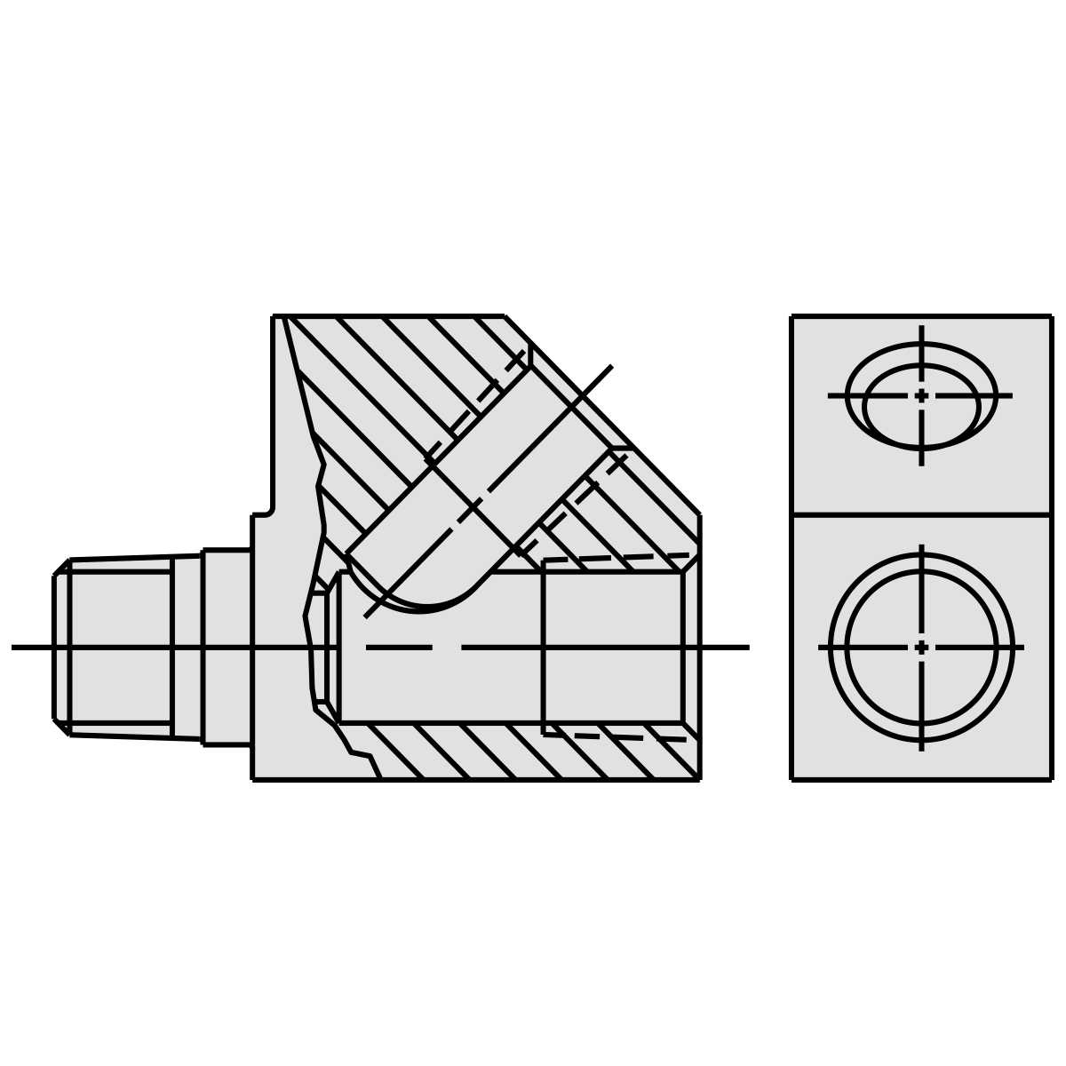 Power Team 9699 Fitting 45 Degree Gauge