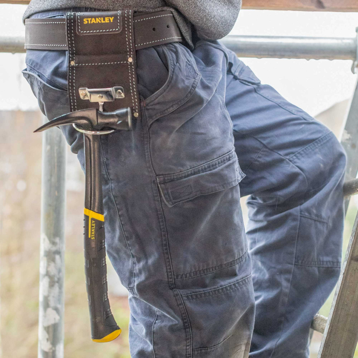Zeluga ZL205 Heavy Duty Leather Hammer Holder With Steel Loop - Fits Belts Up To 2.5"