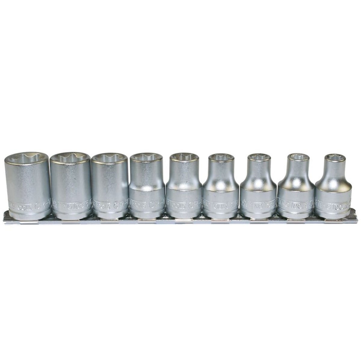 Teng Tools 1/2in TX-E Socket Clip Rail Set 9 Pieces