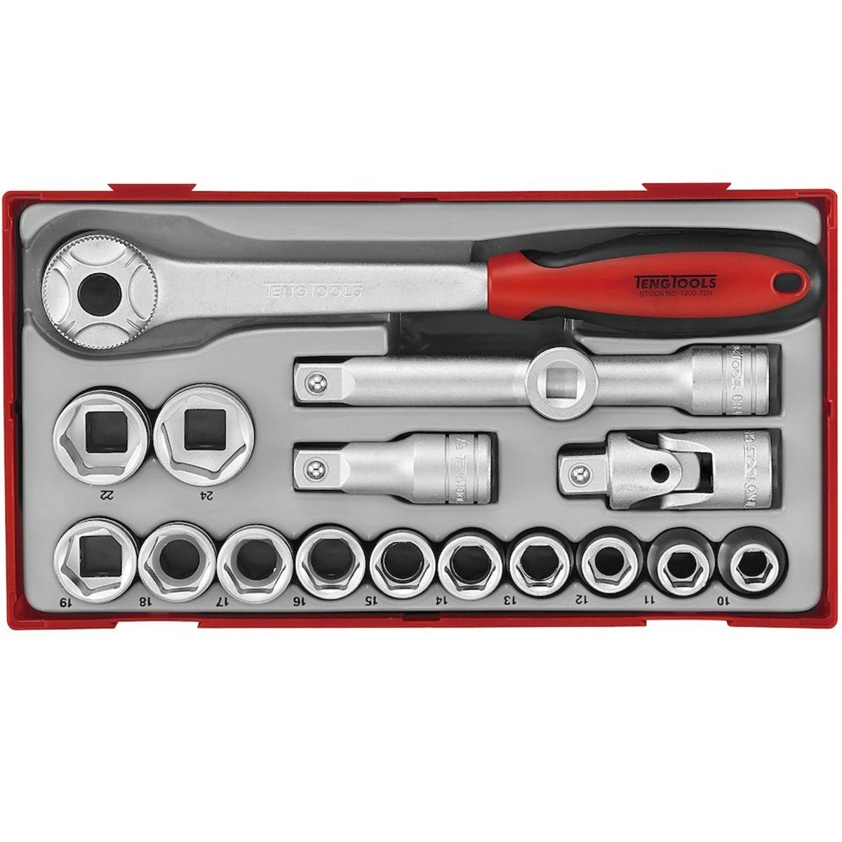 Teng Tools 1/2in socket set 18 pieces