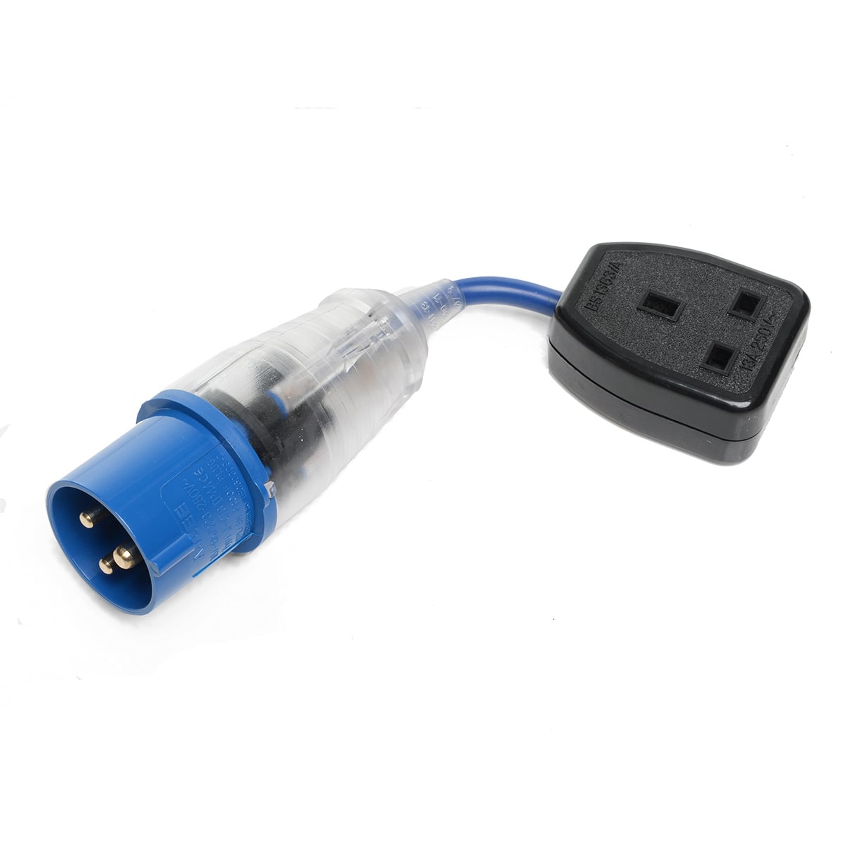 SGS Fly Lead Socket Converter 16A Lead to 13A Socket