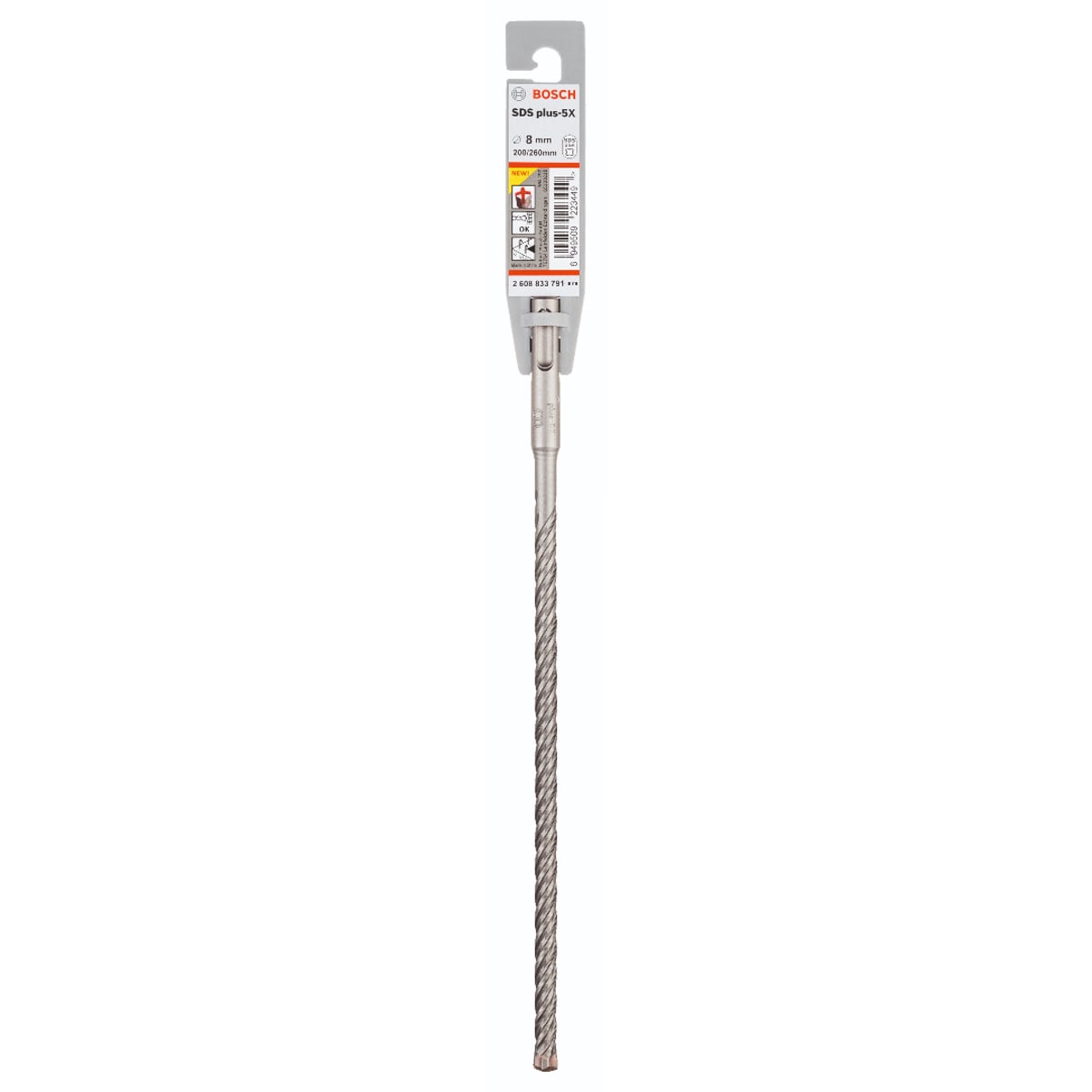 Bosch SDS Plus-5X; Hammer Drill Bit 8.0x200x260mm 2608833791