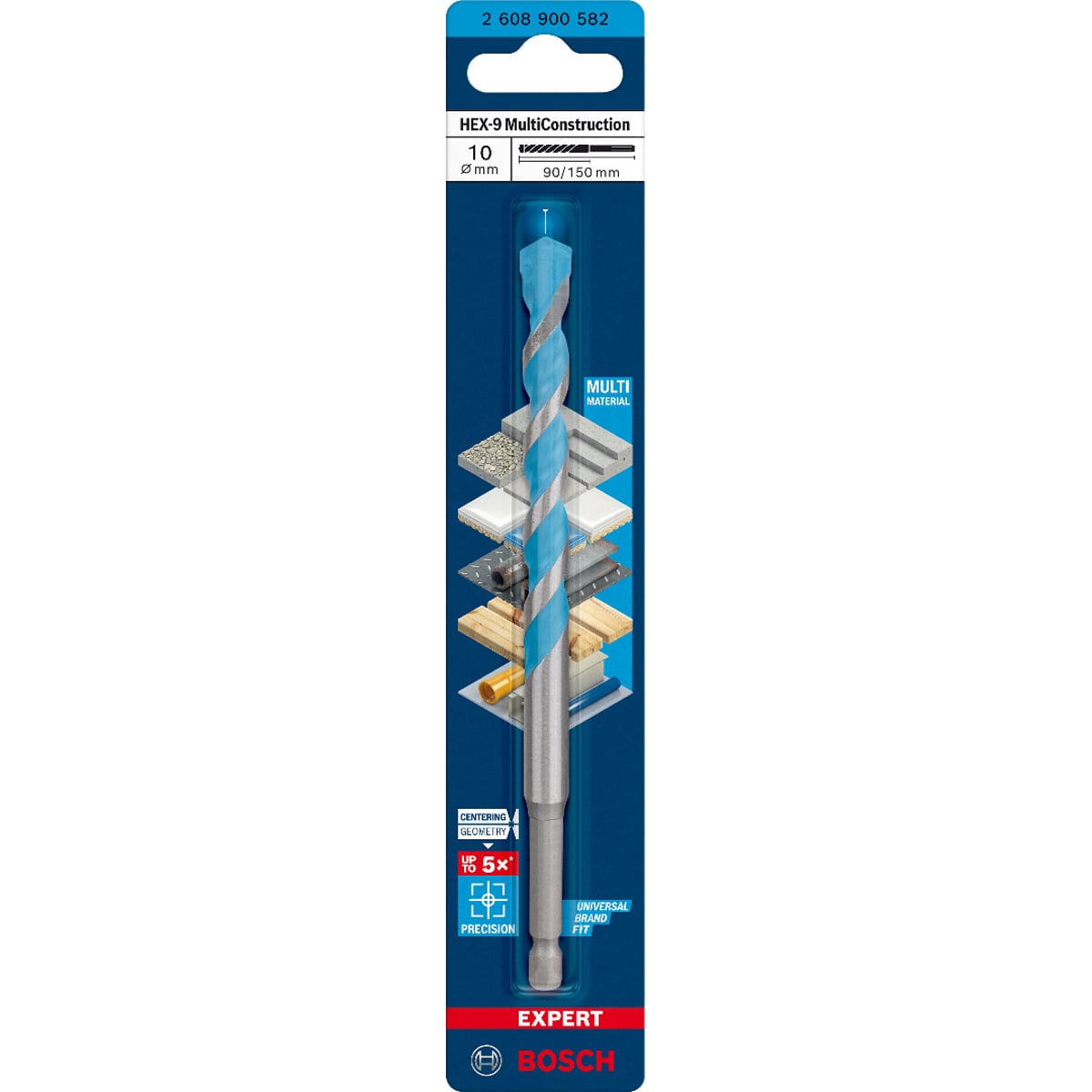 Bosch Expert MultiConstruction HEX-9 Drill Bit 10 x 90 x 150 mm 2608900582
