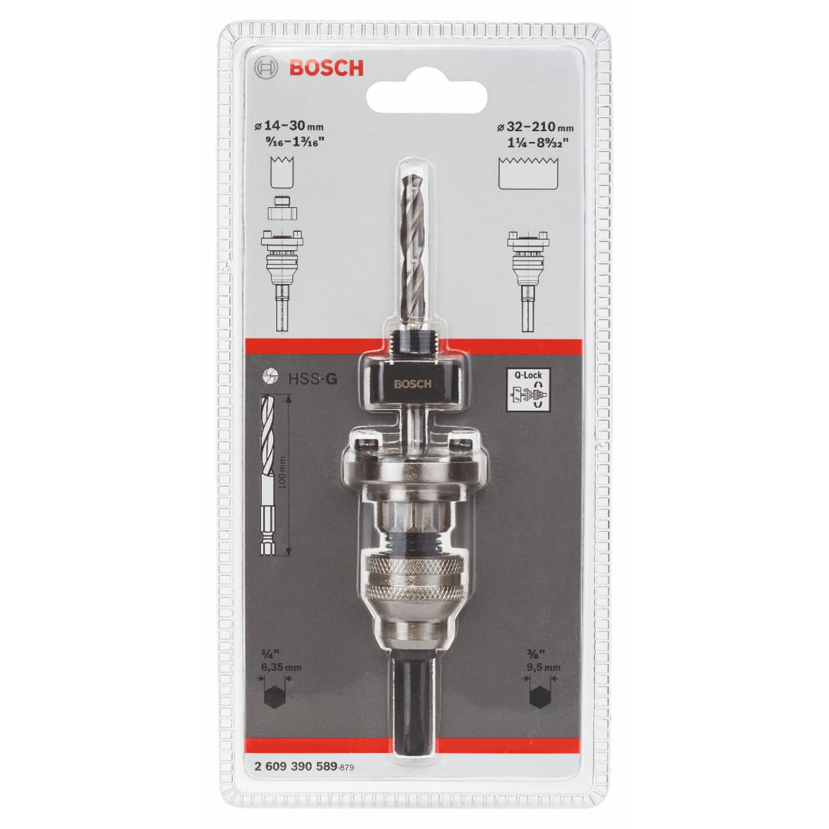 Bosch Quick-change Arbour 9.5mm for Dia. 14-210 mm 2609390589