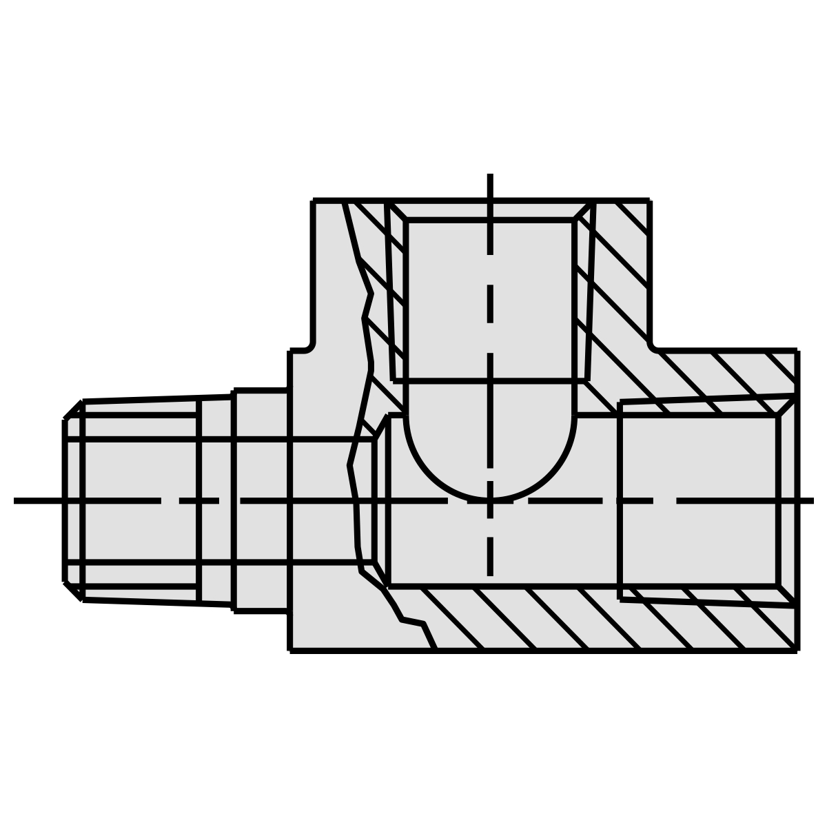 Power Team 9672 Adapter Serv Tee 3/8x 3/8