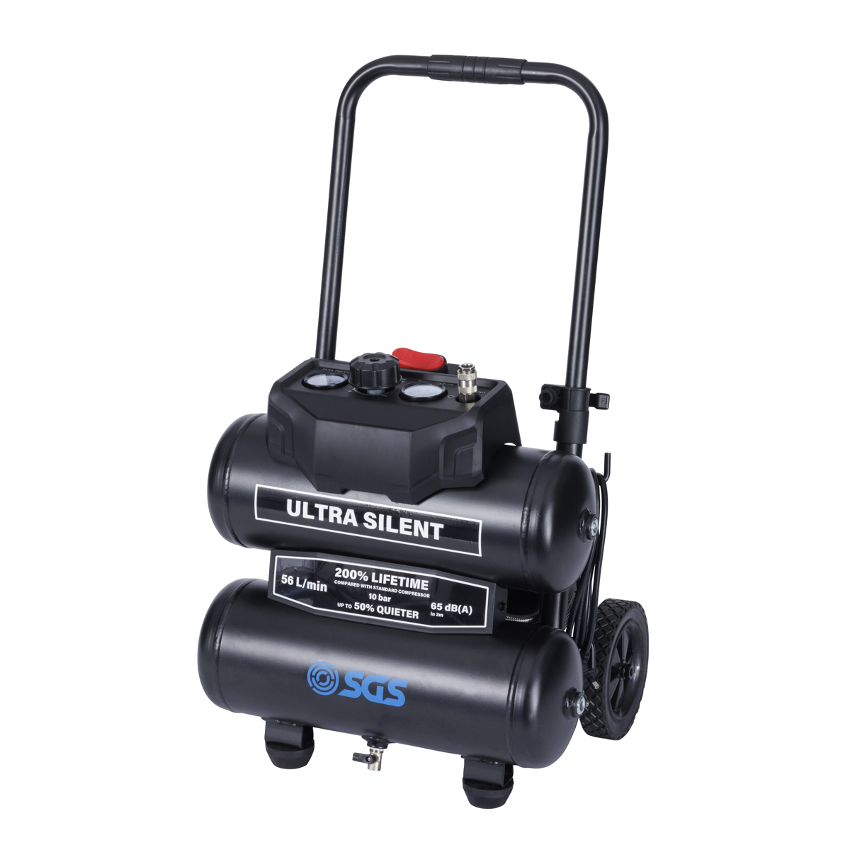 SGS Silent Air Compressor Oil Free 17L 1HP 5.6CFM