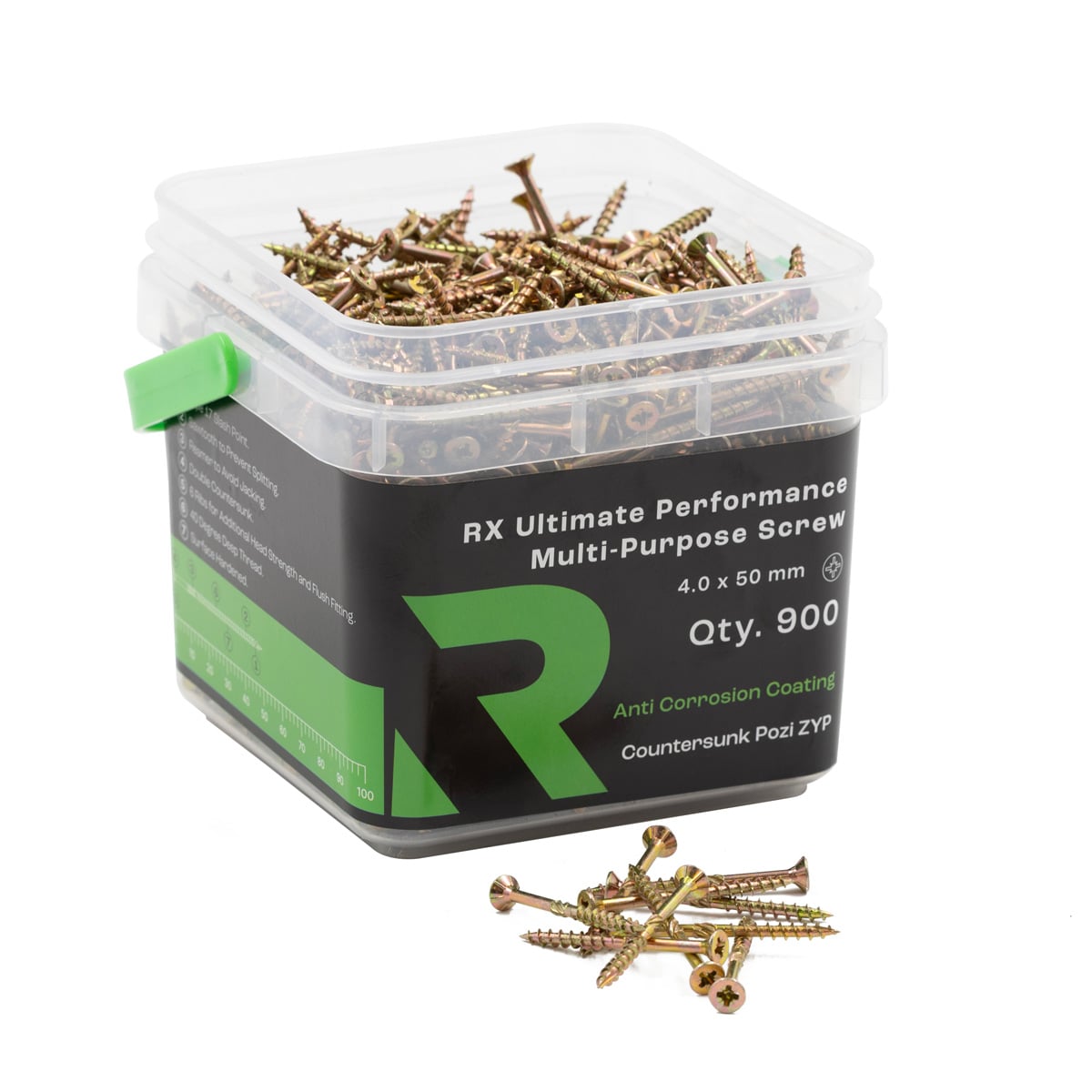 Rikä MPSRX014 4.0 x 50mm RX High Performance CSK Pozi Multi Purpose Screw 900pk