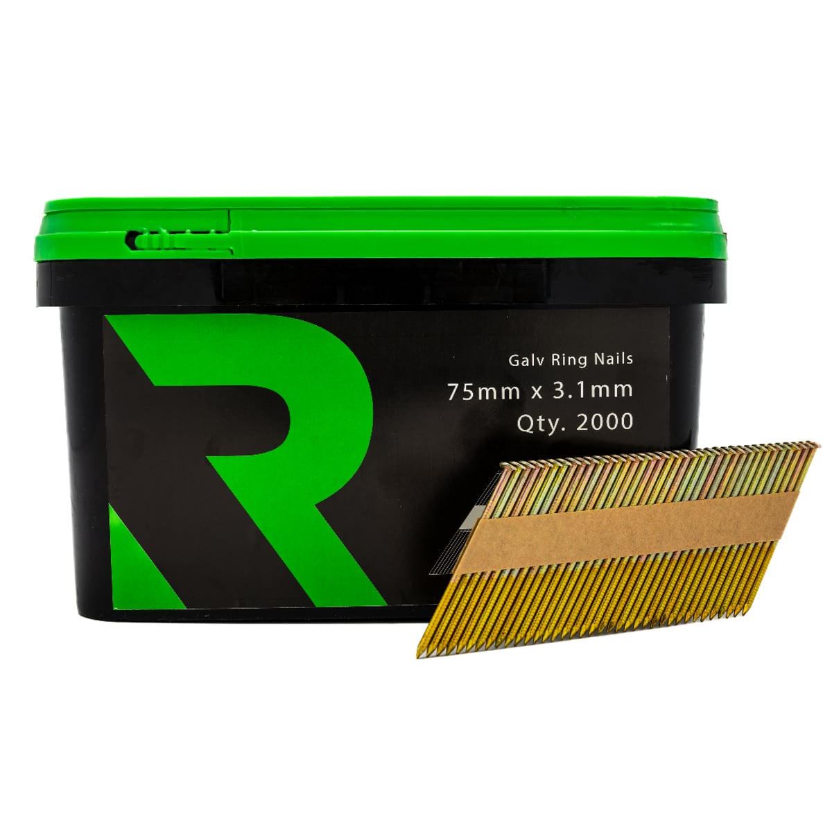 Rikä FFNR010 1st Fix Collated Nails Galv Ring 75 x 3.1mm 2000pk (No Fuel)