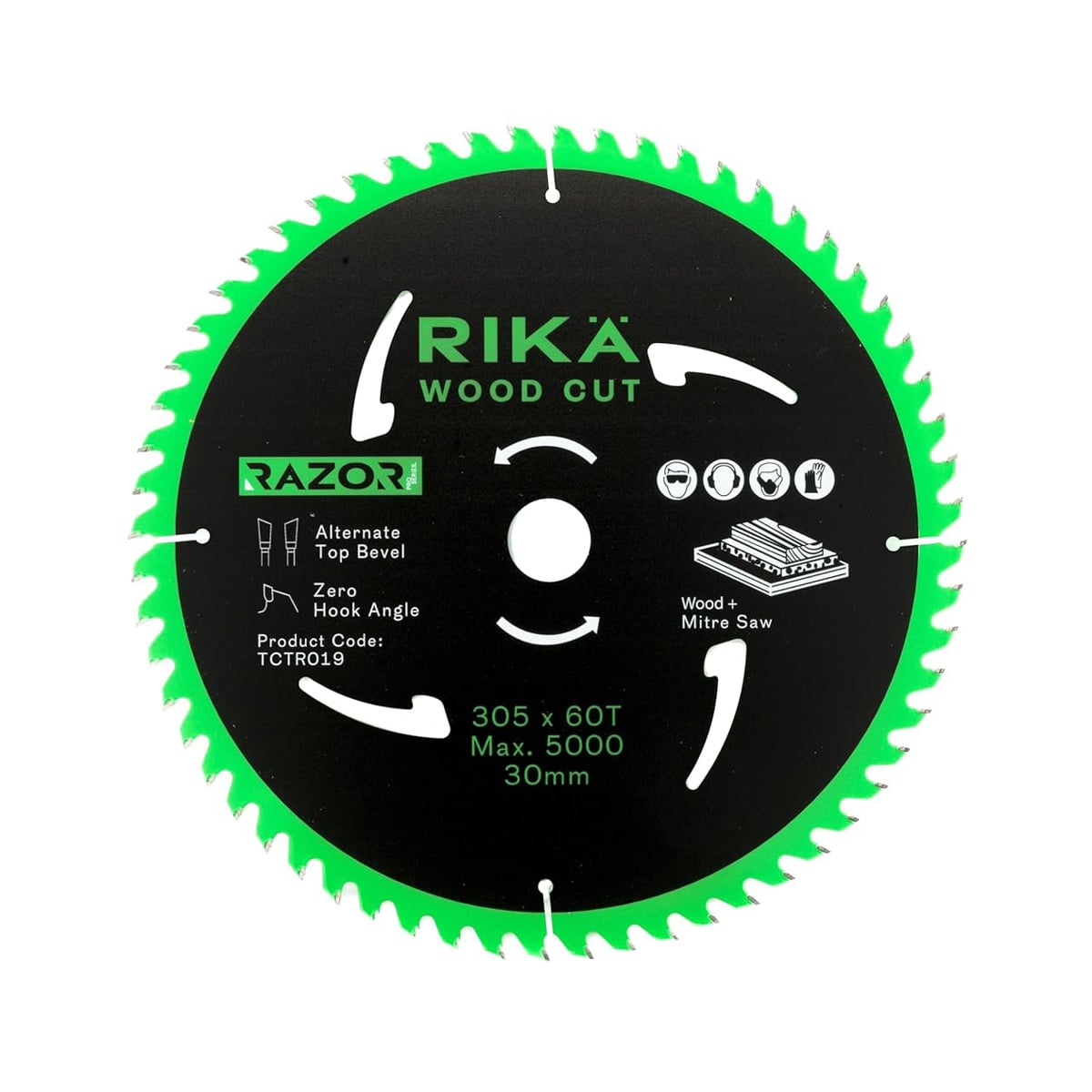 Rikä TCTR019 Razor Pro TCT Mitre Saw Blade 305mm x 60T x 30mm