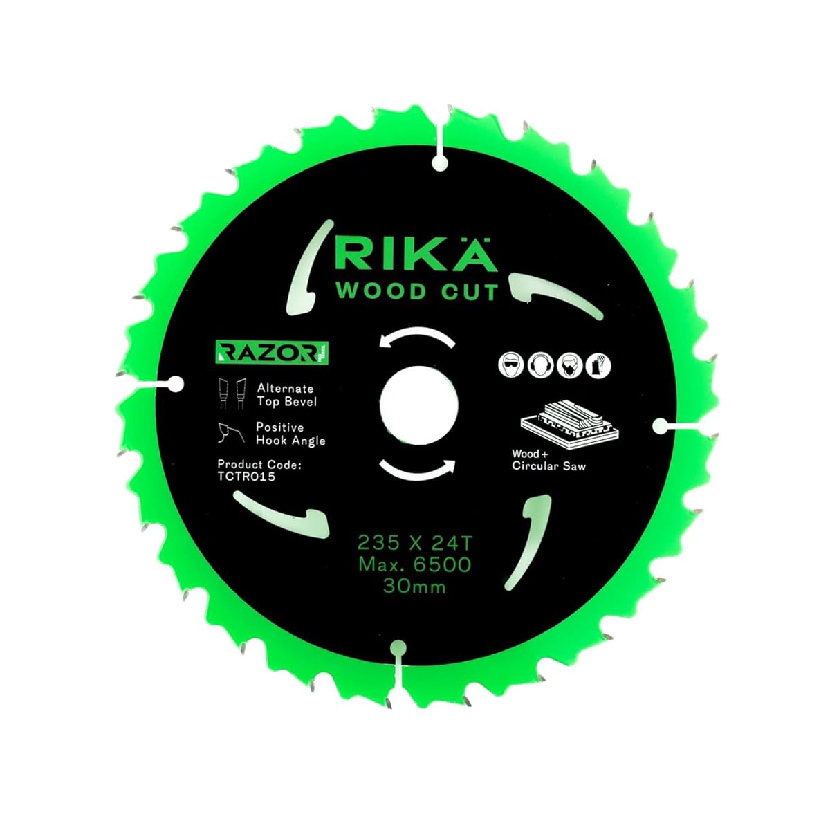 Rikä TCTR015 Razor Pro TCT Circular Saw Blade 235mm x 24T x 30mm