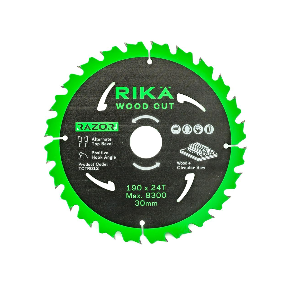 Rikä TCTR012 Razor Pro TCT Circular Saw Blade 190mm x 24T x 30mm