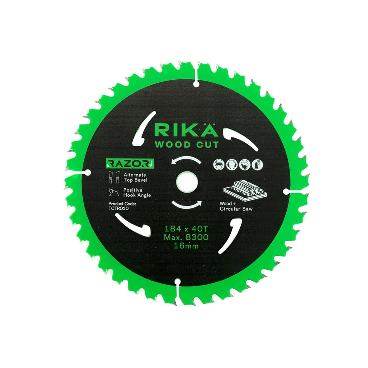 Rikä TCTR010 Razor Pro TCT Circular Saw Blade 184mm x 40T x 16mm