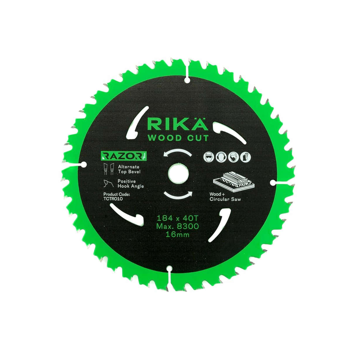 Rikä TCTR010 Razor Pro TCT Circular Saw Blade 184mm x 40T x 16mm