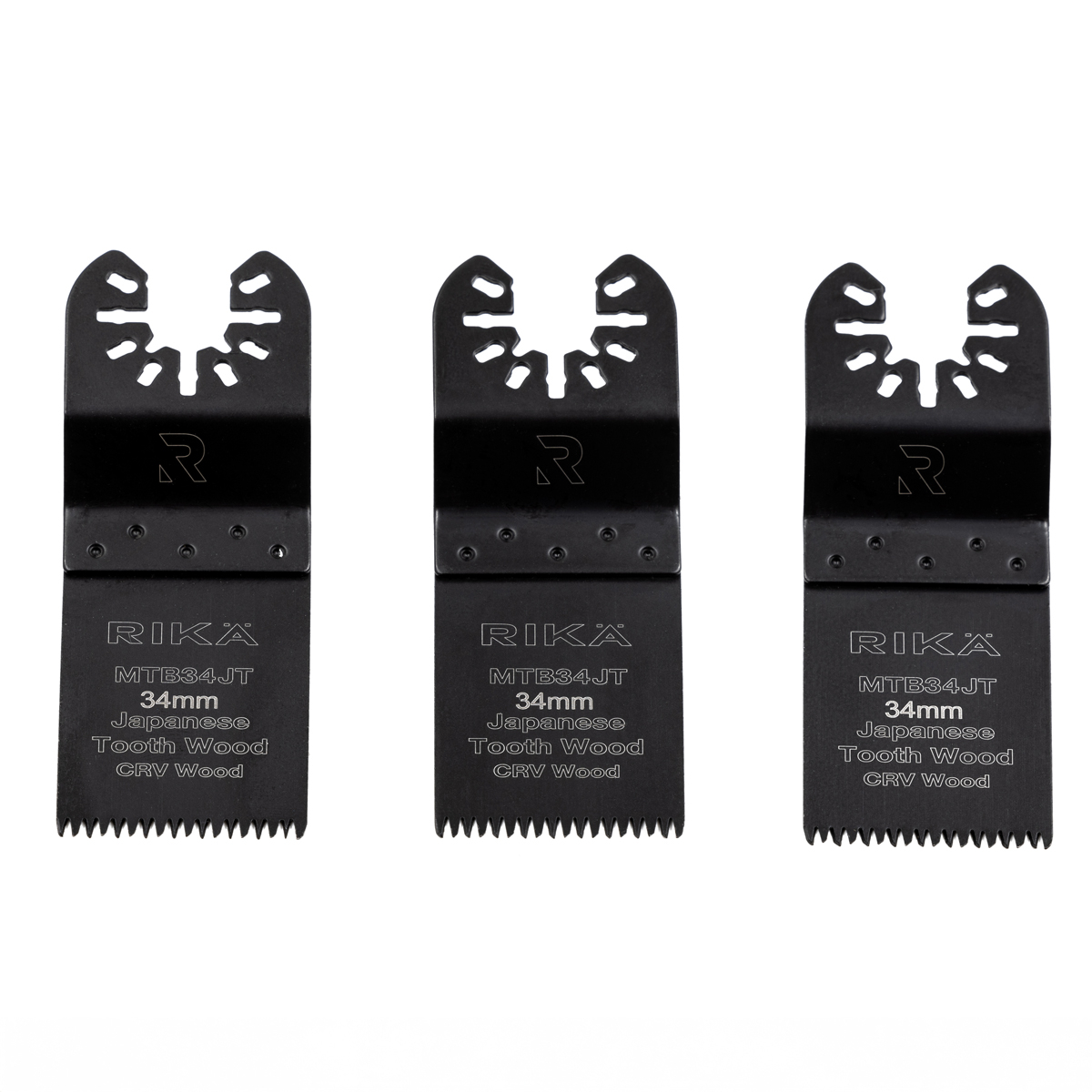 Rikä MTB34JT 34mm Japanese Tooth Wood Multi Tool Saw Blade 3pk