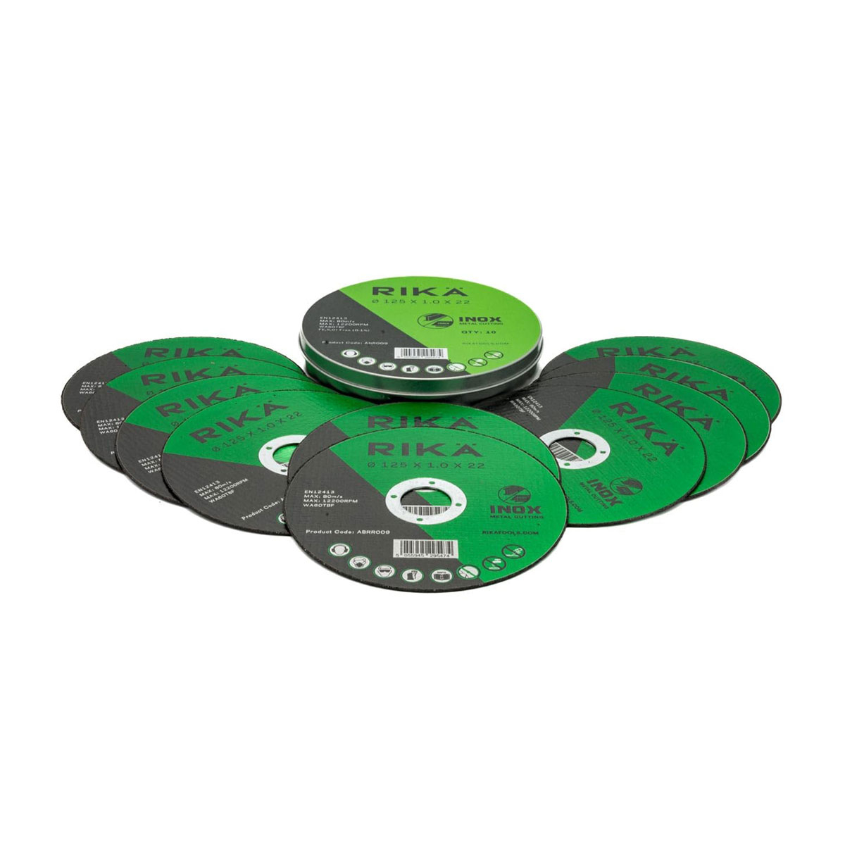 Rikä ABRR009 Stainless Thin Cutting Disc 125 x 1.0 x 22mm 10pk