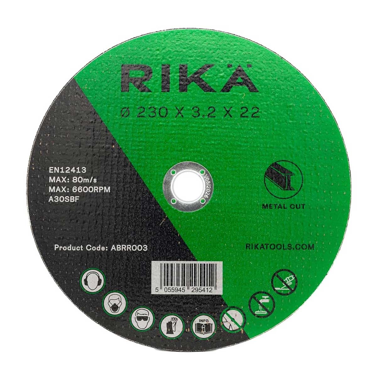 Rikä ABRR003 Metal Cutting Disc 230 x 3.2 x 22mm