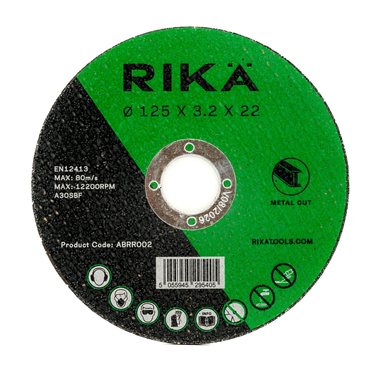 Rikä ABRR002 Metal Cutting Disc 125 x 3.2 x 22mm