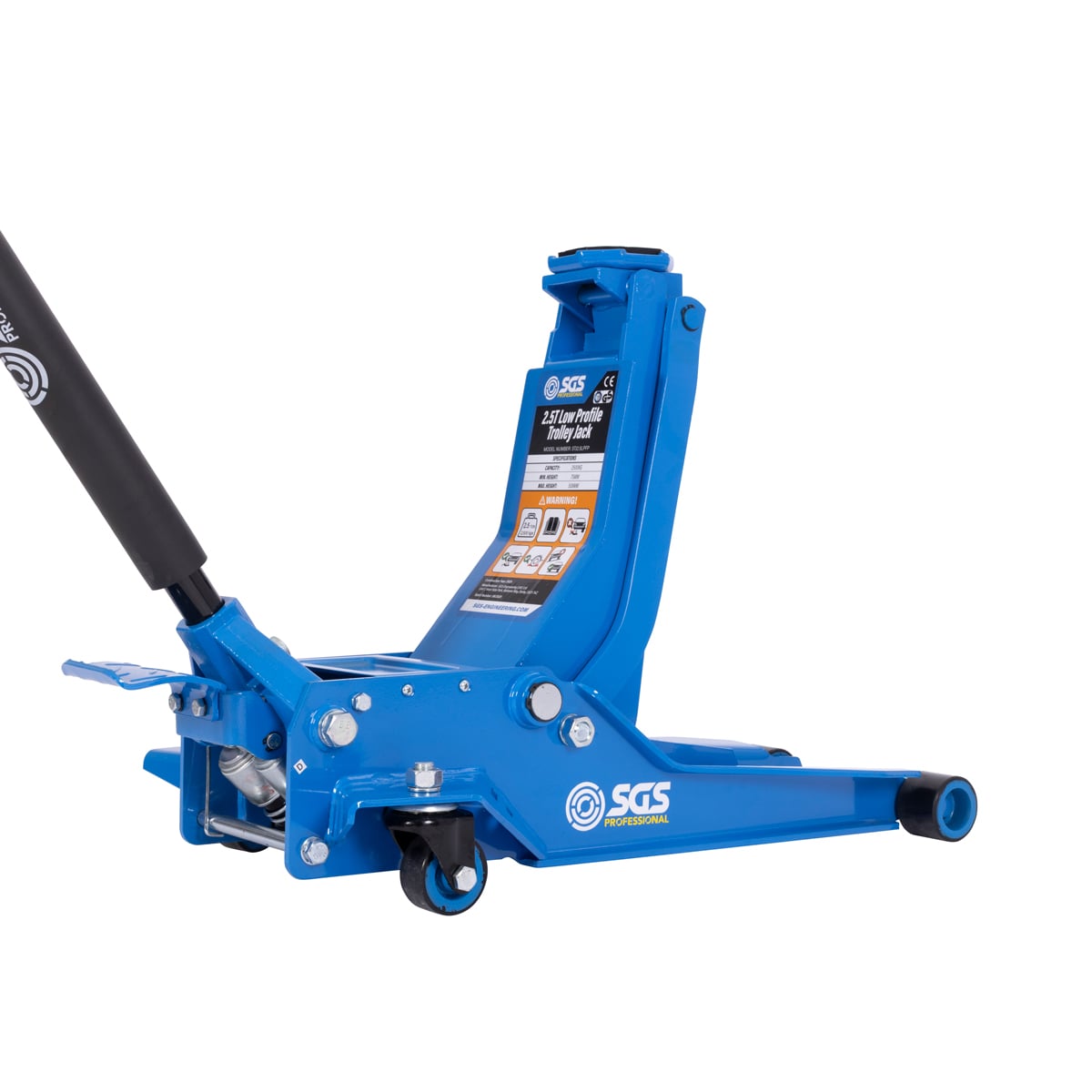 SGS Professional 2.5 Tonne Low Profile Trolley Jack with Foot Pump