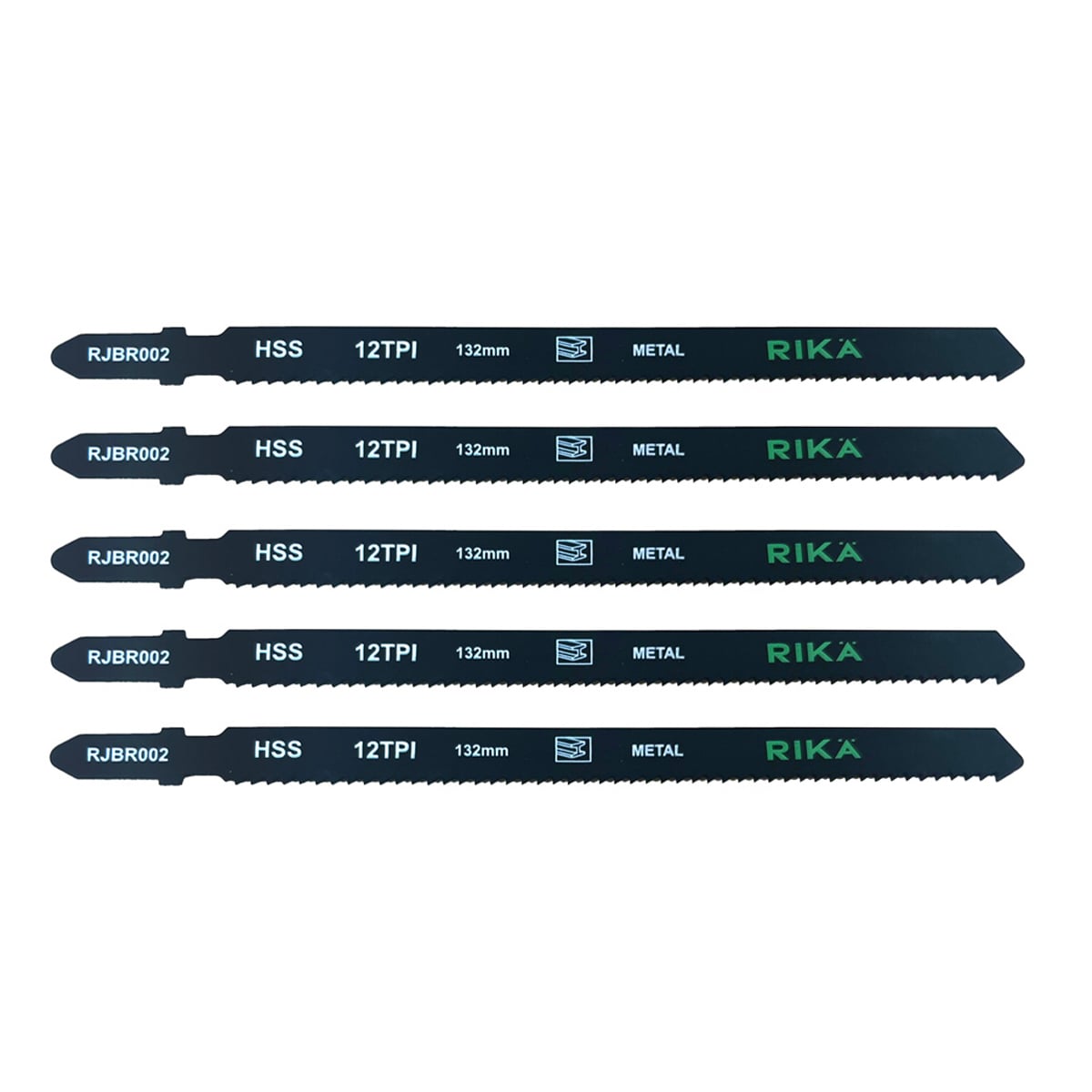 Rikä 132mm 12 TPI HSS Metal Cutting Jigsaw Blades - Pack of 5