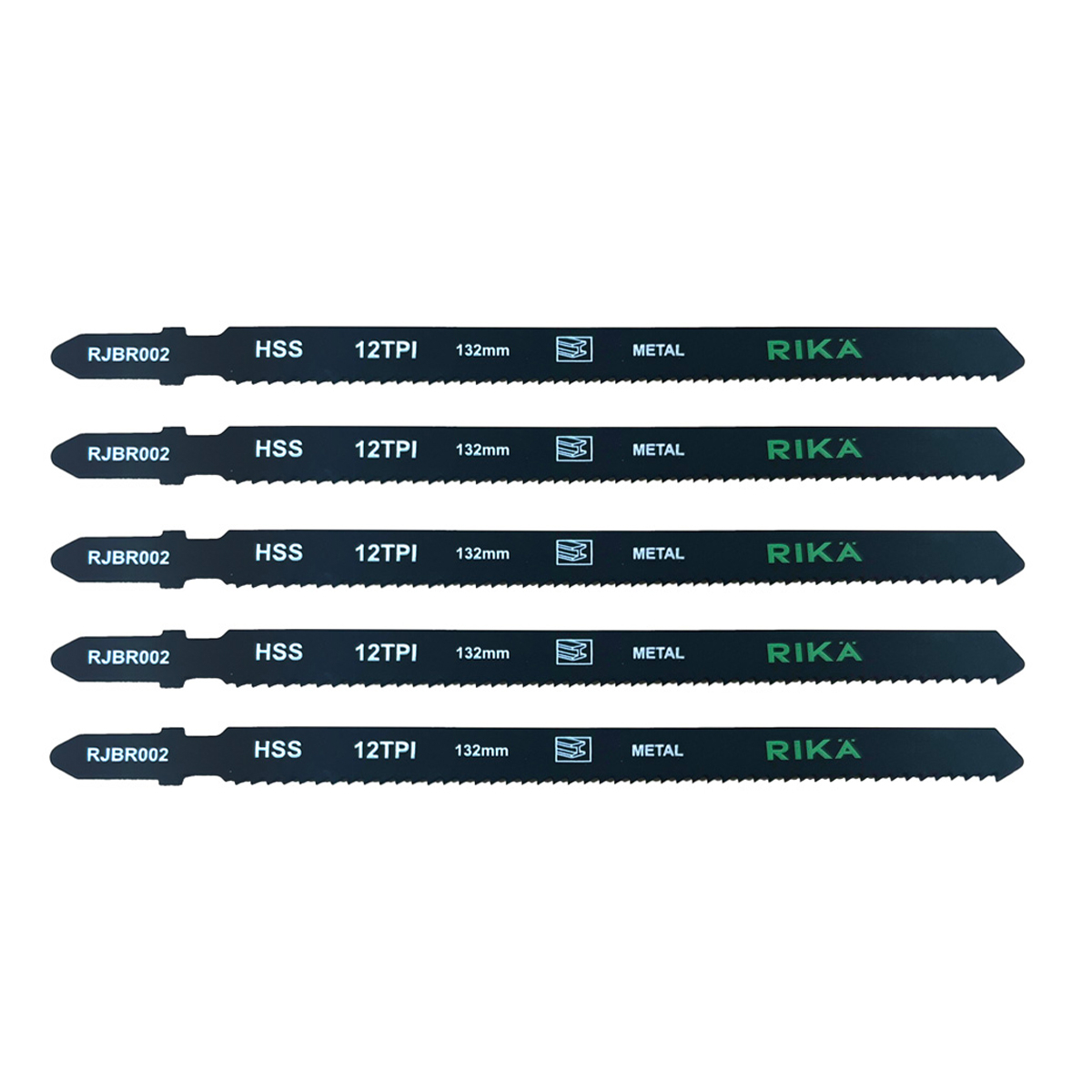 Rikä 132mm 12 TPI HSS Metal Cutting Jigsaw Blades - Pack of 5