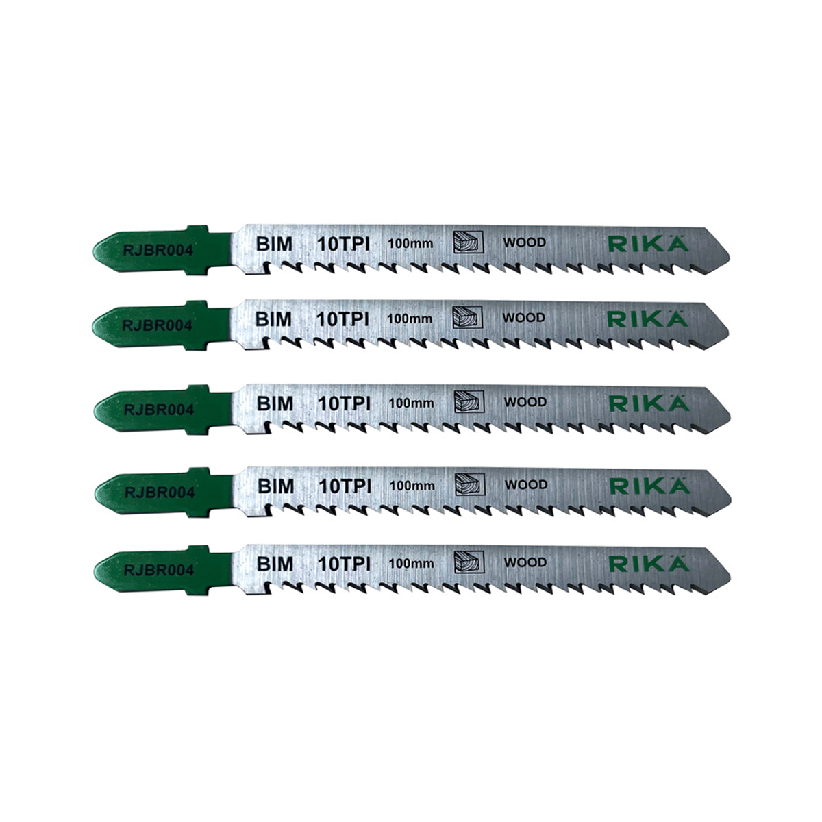 Rikä 100mm 10 TPI Bi-Metal Hardwood Jigsaw Blades - Pack of 5