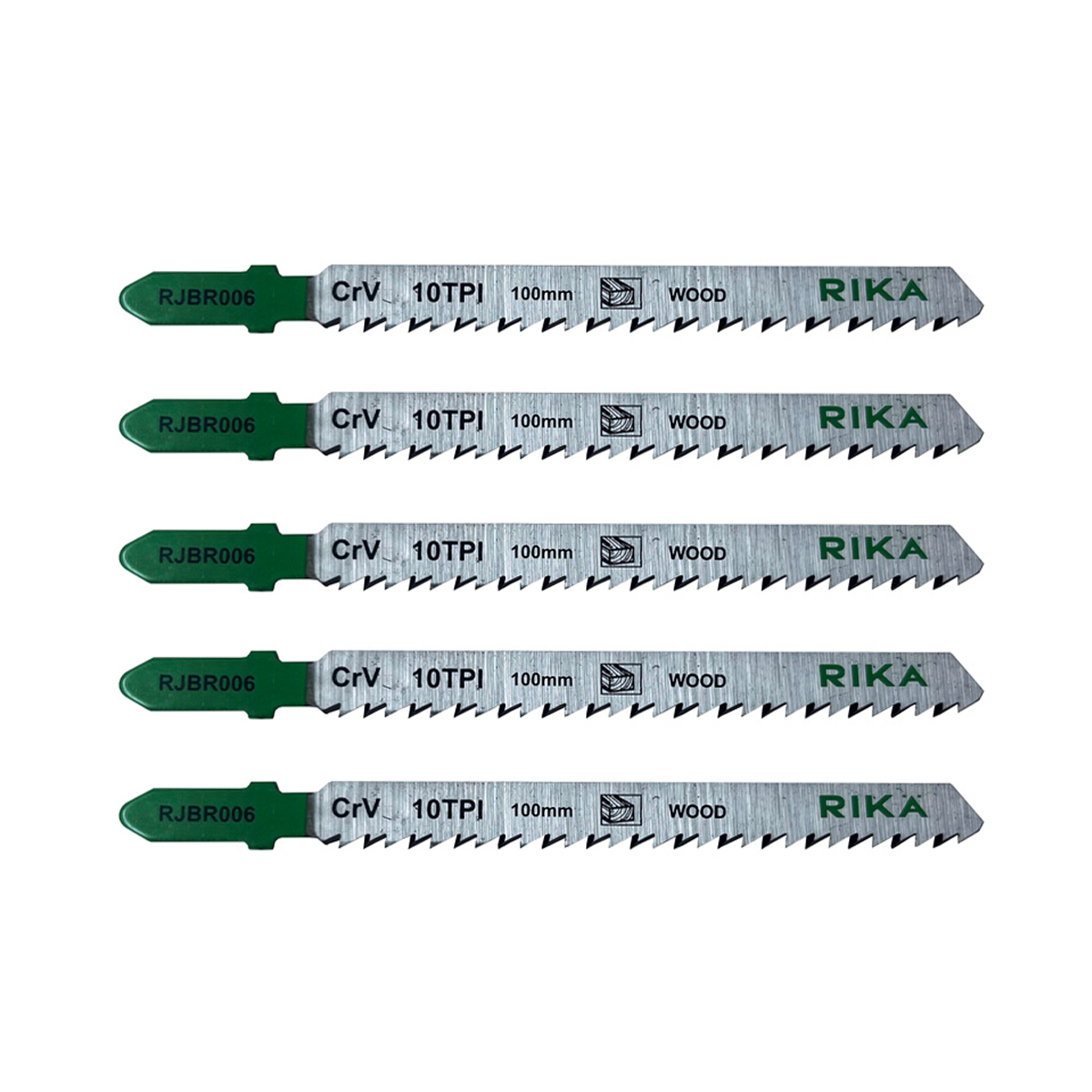 Rikä 100mm 10 TPI 58CRV Precision Softwood Jigsaw Blades - Pack of 5