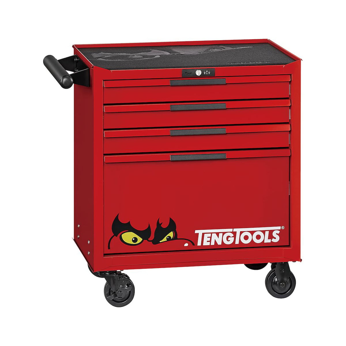 Teng Tools 26in PRO35™ low Roller Cabinet 4 Drawers Red